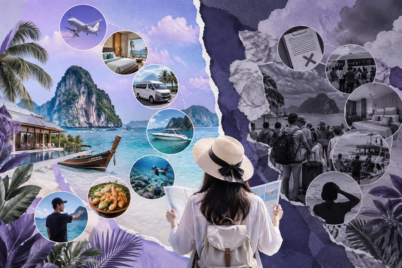 普吉岛半自由行旅行社对比与服务模式示意图